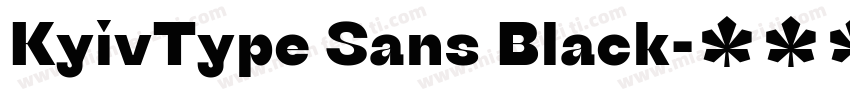 KyivType Sans Black字体转换